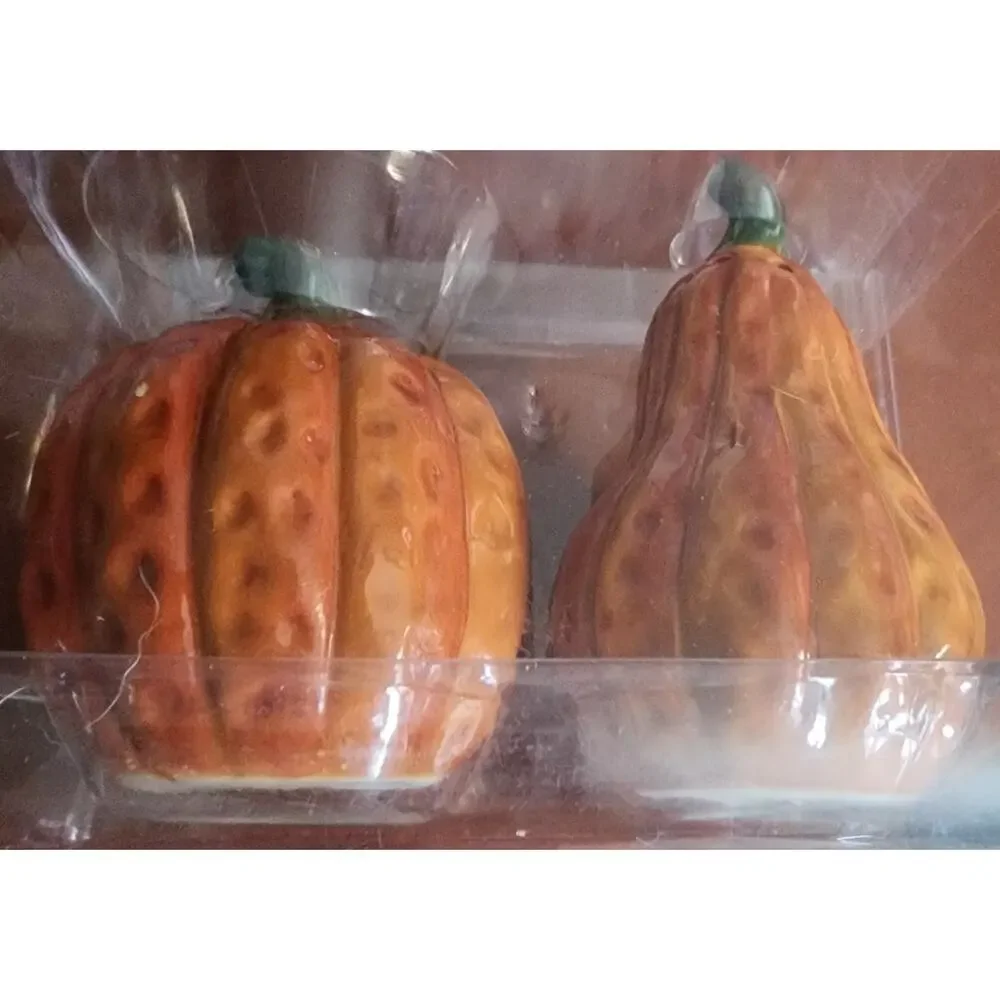Robert Stanley Collection Harvest Pumpkin Salt & Pepper Shakers Fall